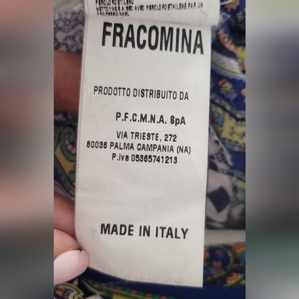 Fracomina Made In Italy Multicolor Paisley Women's Pants Size 40/ Xs-S - Picture 9 of 11